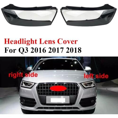 Car Headlight Lens Cover Transparent Headlight Shell for Q3 2016 2017 2018