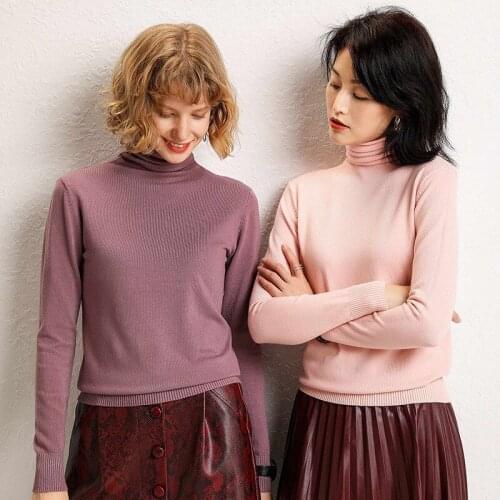Knitted Women Pullovers Fashion All-Match Solid Turtleneck Long Sleeve Autumn Winter Sweater Plus Size Loose Casual Pull Femme