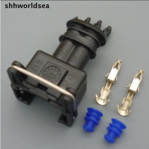 Shhworldsea 10Kit 2 Way 2 PIN 3.5MM Car Fuel Injector Socket Plug DURITE MULTIPLE CONNECTORS JUNIOR POWER TIMER JPT CONNECTOR