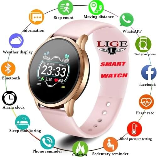Smart Watch Women Waterproof Smartwatch With Heart Rate Monitor Blood Pressure Fitness Bracelet For iPhone iOS Android Watches