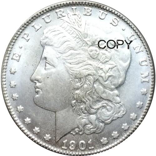 United States 1901 Cupronickel Silver Plated Morgan One Dollar Copy Coins