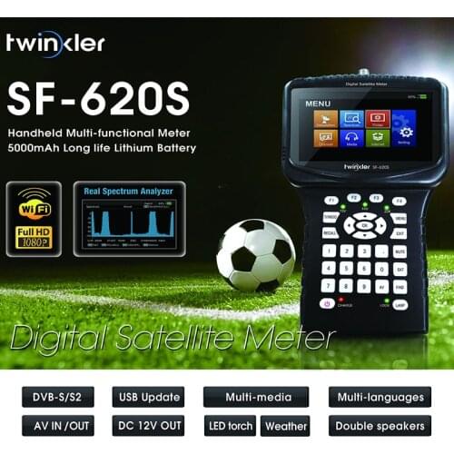 Twinker SF620S Satellite Finder HD Digital Satellite Meter Support DVBS/DVBS2 Network Extension CCTV Camera in CVBS