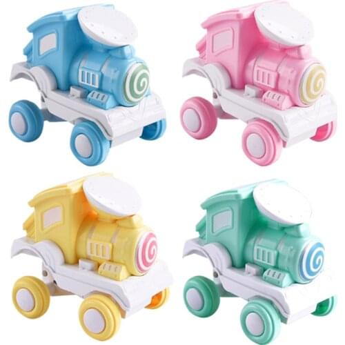 Super Cute Mini Cartoon Plastic Train Reversible Toy Train Toy Baby Clockwork Cars Toys for Children Wind Up Toy Models