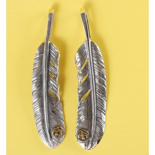 Goro‘s Takahashi 100% Real 925 Sterling Silver Feather Necklace Pendant For Man Fine Vintage Eagle Jewelry GOP005-A