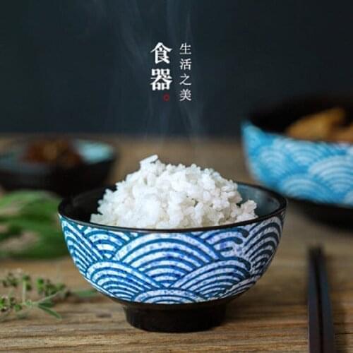 Japanese ceramic hand-painted tableware household fish bowl of soup creative, Hand-Pulled Noodle bowl