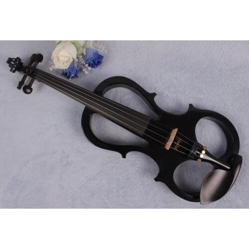 Yinfente Brown Electric Silent Viola 15 inch 15.5 " Woodden Body Sweet Sound Free Case Bow