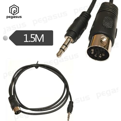 1.5Meters/3Meters DC 3.5mm to MIDI 5 Pin Din Male to Male Stereo Plug Audio Cable