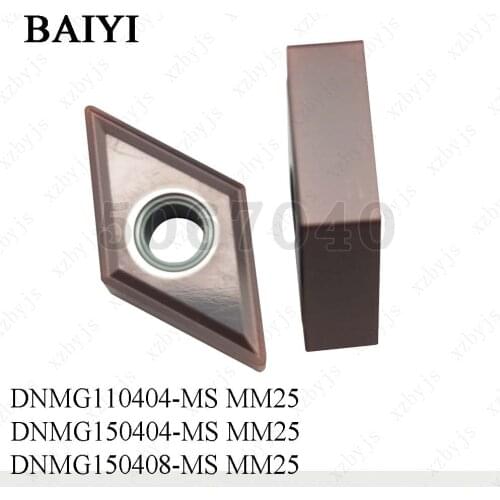 10pcs DNMG110404 DNMG150404 DNMG150408-MS Carbide Inserts DNMG CNC Lathe Turning Blade Tool Cutter Plate for Metal Steel