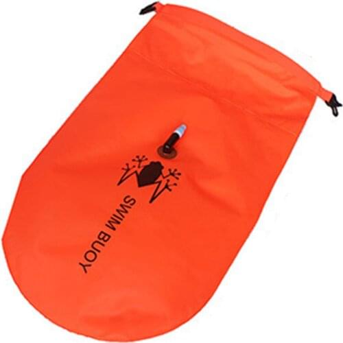 20L Waterproof Swim Buoy Swim Bubble Thickened Life-Saving Dry Drift Bag Fluorescence Color Visible
