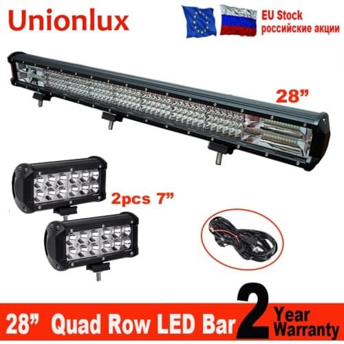 28" inch Led Work Light Bar 7inch 36W Offroad Led Bar 9D Quad Rows Car Lights Combo Beam for Truck SUV 4x4 4WD