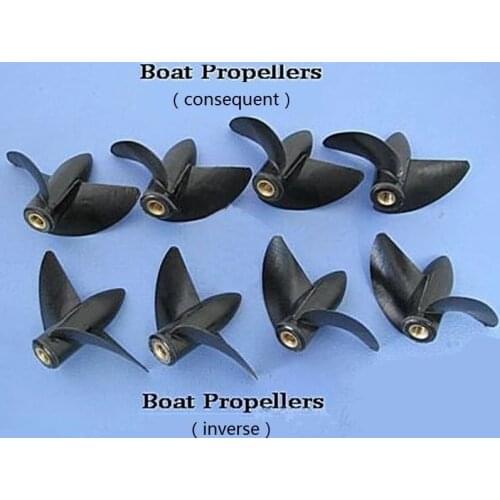 4Pcs M4 Zwei-klinge RC Boot Paddle CW(STD)/CCW(REVERSE) kupfer Core 2-Klinge Nylon Propeller für 4mm s Wellen