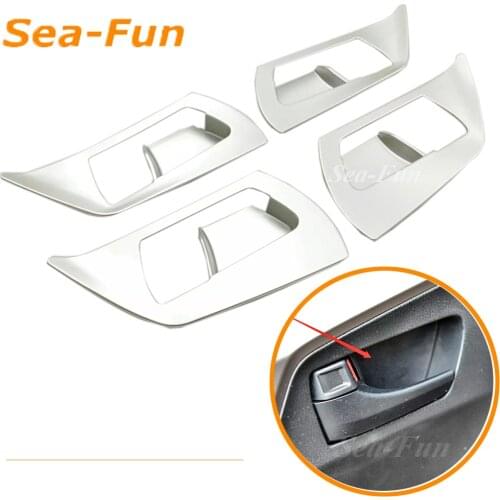 4 Pcs Inner Side Door Handle Bowl Cover Protector Trim For Toyota RAV4 Rav 4 2013 2014 2015 2016 2017 ABS Interior Accessories