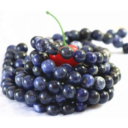 Charms blue Point stone 6mm 8mm 10mm 12mm beautiful round loose beads diy trendy Jewelry B135