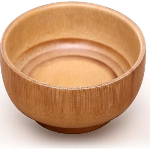Bamboo Bowl Solid Color Fine Handmade Milk Tea Noodles Natural Beer Rice Water Pattern Spruce Primitive Househould Eco-Friendly