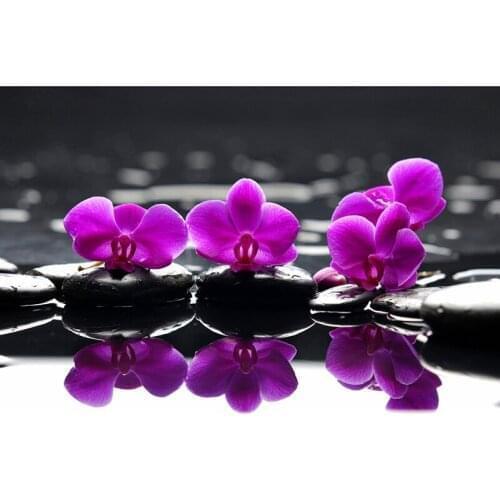 Diy Diamond Painting Cross Stitch Needlework Mosaic Full Square Drill 3D Diamond embroidery Orchid sticker Wedding Decor A721