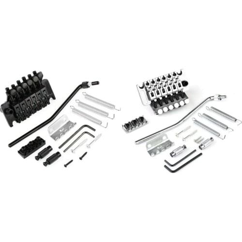 Electric Guitar Tremolo Bridge Assembly Double System Parts 2 Point St Strat Style Guitar Tremolo Bridge Locking System