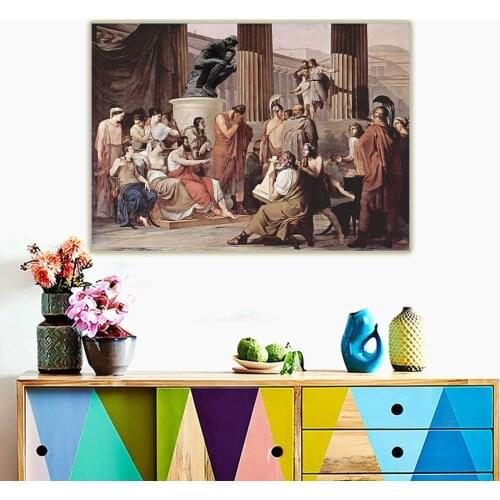 Citon Francesco Hayez《Ulysses at the Court of Alcinous》Canvas Oil Painting Artwork Picture Background Wall Decor Home Decoration