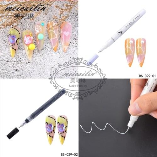 New Arrivals 1PC Private Label DIY Flower Abstract Lines Drawing Tool 12cm Gel Painting UV Led Oil Nail Art Graffiti Polish Pen