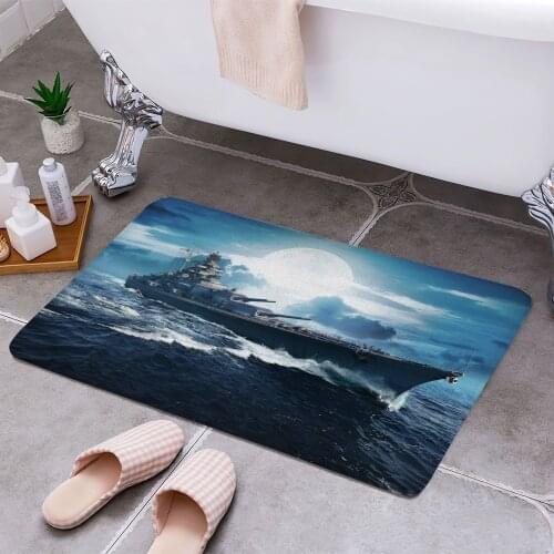 German Battleship 3D Print Doormats Rectangle Non-Slip DoorMat Bedroom Kitchen Entrance Print Door rugs Dropshipping
