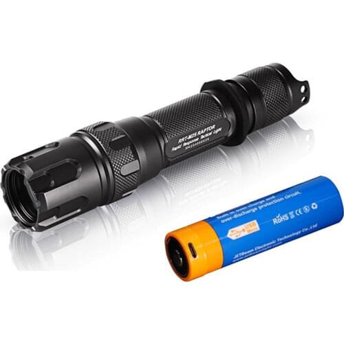 JetBeam RRT-M2S Laser LED Flashlight 480LM WP-T2 Laser Tactical Torch with 21700 Battery for Camping,Tactical Comba,Hunting