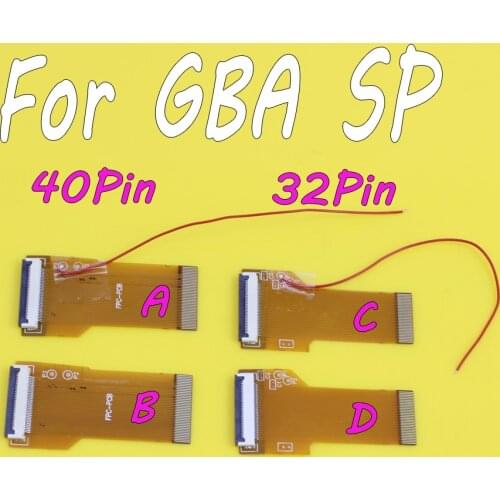 JCD DIY Backlit 32pins 40pins LCD Ribbon Cable Highlighted Ribbon Adapter for GBA SP Screen for Game Boy Advance