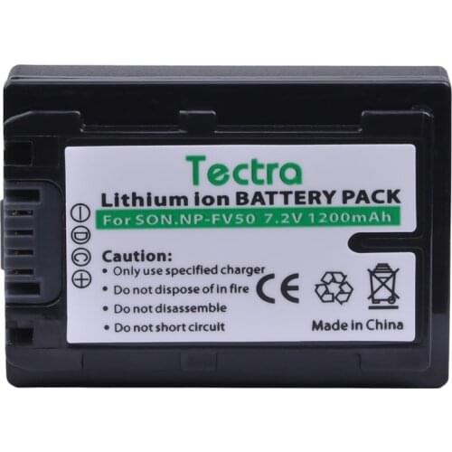 Tectra 1pc NP-FV50 NP FV50 NPFV50 Battery Pack for sony NP-FV30 FV50 FV70 FV90 FV100 FV120 HDR-SR68 DCR-SX85