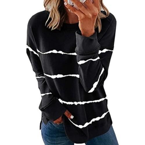 Fashion Woman O-Neck Long Sleeve T-Shirt Summer Printing Loose Blouse Tops