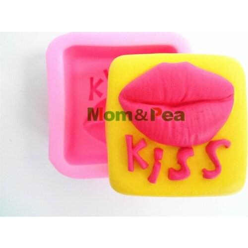 Mom&Pea 0463 Free Shipping Lip & Kiss Shaped Silicone Mold Cake Decoration Fondant Cake 3D Mold Soap Mold