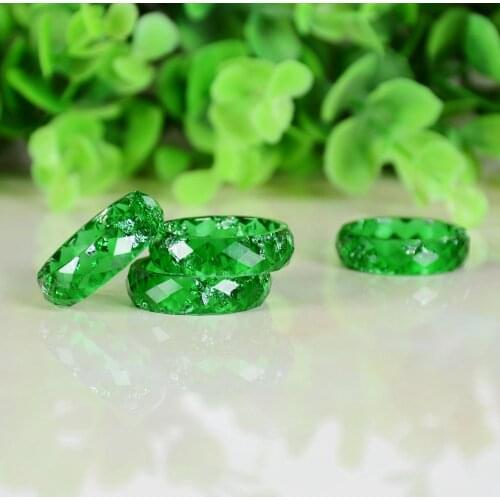 New Fashion Hot Sell Simple Resin Gold Foil Ring Small Fresh DIY Hand Dry Flower Drop Glue Ring
