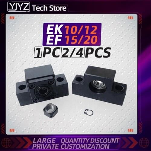 1pc 2pcs 4pcs High precision ballscrew support base EKEF 10 12 15 20