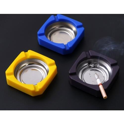 Household Creative Ashtray Office Living Room Bedroom Personality Square Ashtray Frame Portable Ashtray Smoking Accessories