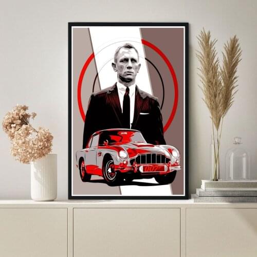 James Bond Agent 007 Movie Poster Classic Vintage Hot Sale Canvas Art Poster Wall Painting Home Decoration (No Frame)