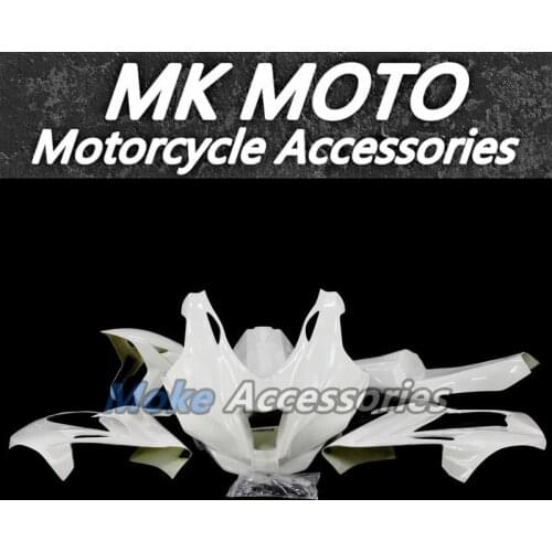Fiberglass Racing Full Fairing Kit For Zx-10r 2016 2017 2018 2019 2020 Motorcycles Glossy white Cowlings