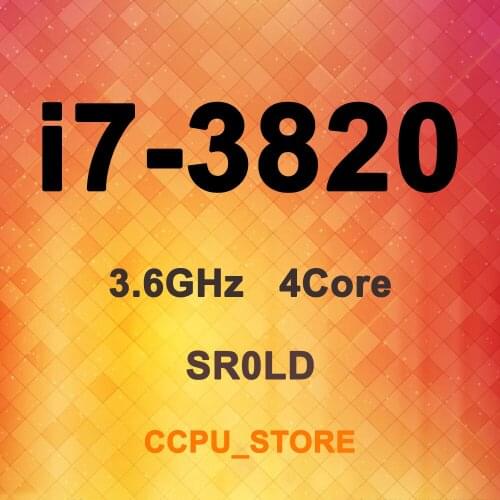 Core i7-3820 SR0LD 3.6GHz 4Core 8Thread 10MB 130W LGA2011 CPU Processor