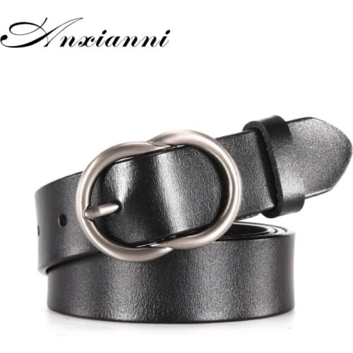 Female Belt Genuine Leather Women Belt High Quality Classic Alloy Pin Buckle Fashion Leather Strap Belt Width 2.8 cm