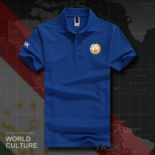 Tajikistan Tajik TJ polo shirts men short sleeve white brands printed for country 2018 cotton nation team flag new fashion 20