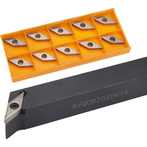 SVQCR1616H11 SVQCR2525M16 Indexable External Turning Tool Holder Right Hand Tool Holder Lathe Machine for Turning insert VCMT