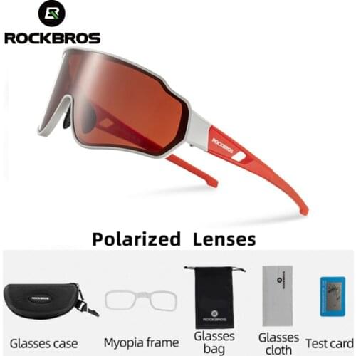 ROCKBROS Bicycle Glasses Unisex Cycling Polarized Photochromic Glasses MTB Road Bike Eyewear Outdoor Sports Sunglasses Equipment