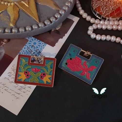 Jewelry national wind restoring ancient ways collectors do old festival carp enamel brooch childhood memories