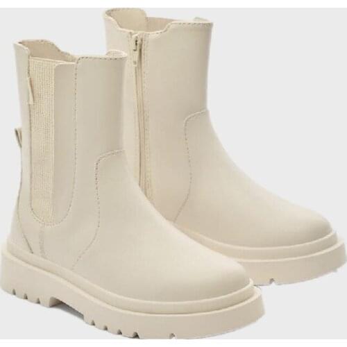 Womens shoes new fall/winter 2021 stretch ankle boots thick bottom side zipper knight Martin boots women