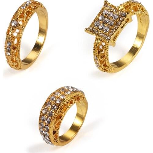 Womens Ring Fashion Couple Set Ring Micro-set Zircon Metal Ring Banquet Order Ring To Send Girlfriend Birthday Gift