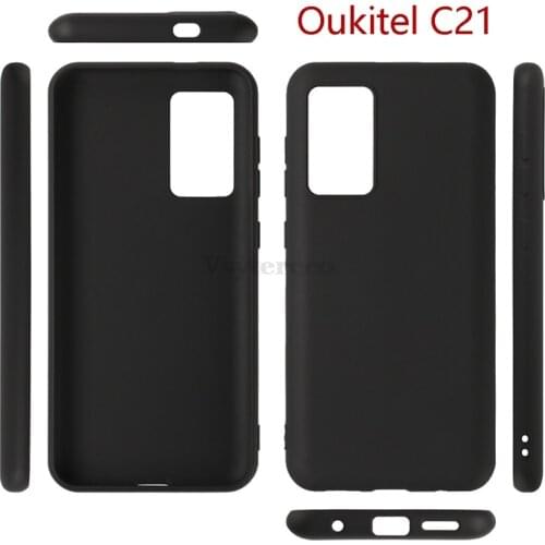 2-in-1 Soft Black TPU Case Glass For Oukitel C23 Pro Silicone Caso For Estuches Oukitel C22 C21 C19 C18 Pro Tempered Glass Cover
