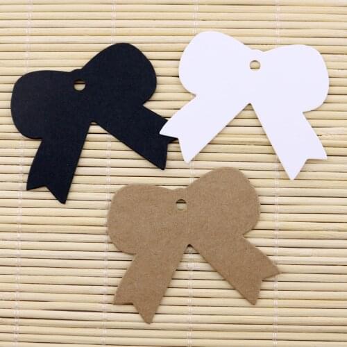 200Pcs/Lot 5.4x5cm Blank Brown Kraft Paper Earring Hang Tags Lables Cardboard Jewelry Earring Display Price Card Tags