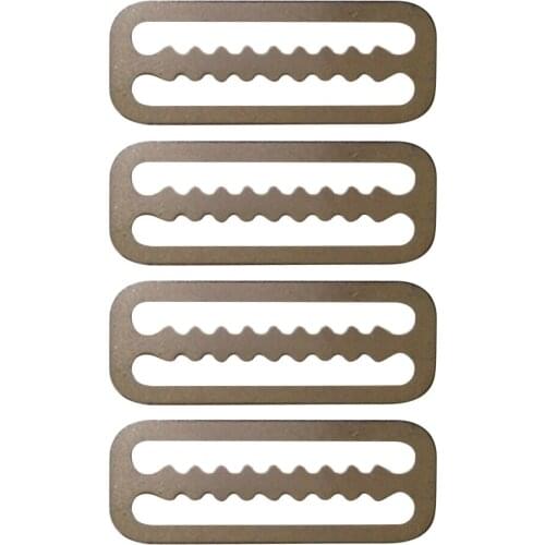 4 Pcs Weight Belt Webbing Keeper Retainer 2" Slide Serrated Buckle