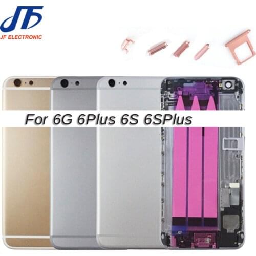 5pcs For iphone 6 6G 6S Plus 6SP metal Back Middle Frame Chassis Full Housing Assembly Battery Cover Door Rear with Flex Cable