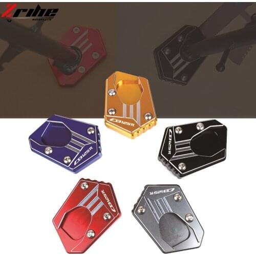 Motorcycle CNC Accessories Kickstand Extension Foot Side Stand Enlarger Plate Pad FOR HONDA CB125R CB 125R 2018-2021 2019 2020