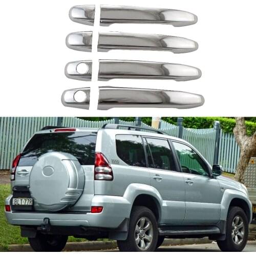 Car The door handle covers ABS Chrome For Toyota Land Cruiser Prado FJ120 2002-2009 Accessories Stickers Car Styling