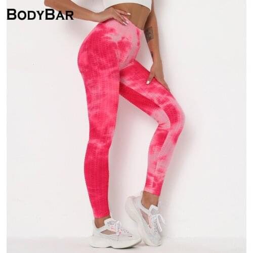 Ink Tie-dye Leggings Ladies High Waist Comfort Sports Pants Gym Elastic Quick-drying Trousers For Woman Push Up Legging Run Pant