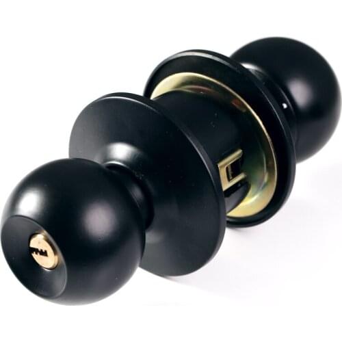 Black paint spraying matte matte ball lock Round interior bedroom room door kitchen bathroom classroom office