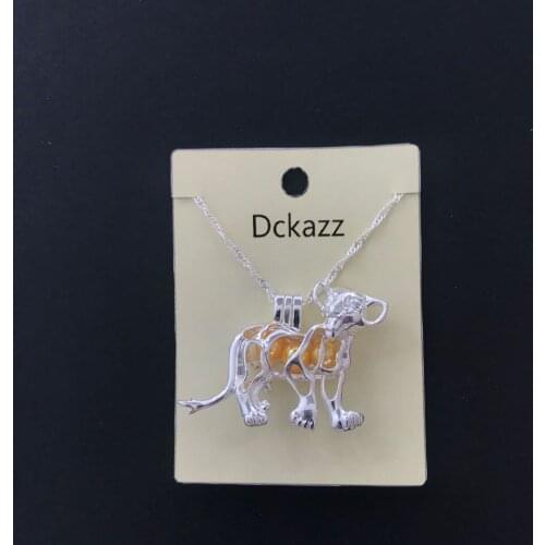 Dckazz New Necklace Cage Pearl Pendant Cute/Romantic Trendy Party Jewelry Women Gift Chain Choker The Lion King Movie Necklace